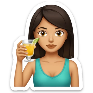 Drinking a shot of tequila  sticker