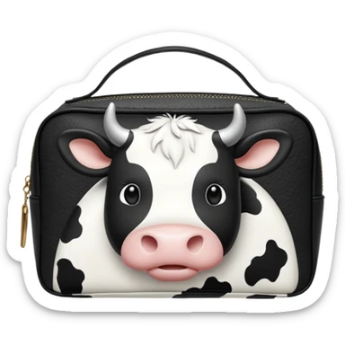 Cow patterned cosmetic bag sticker