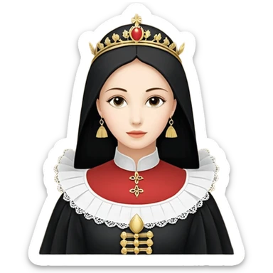 девушка вампир с темными волосами, очень бледной кожей и черным макияжем глаз sticker