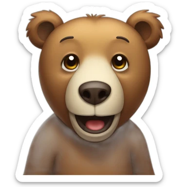 bear with a stinky fart sticker