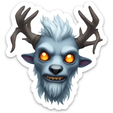 magical creature wendigo sticker