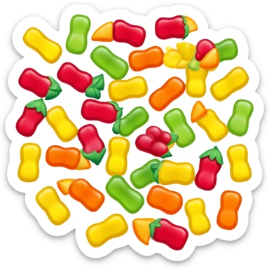 generate an emoji-style image of gushers gummy sticker