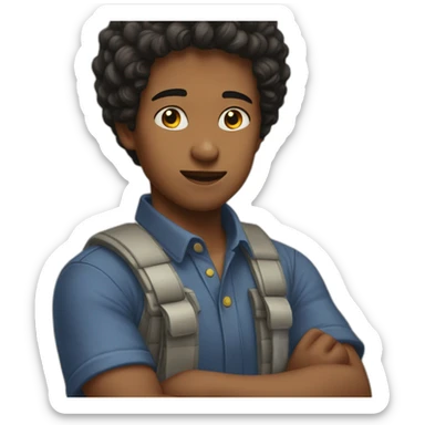 garçon timide sticker