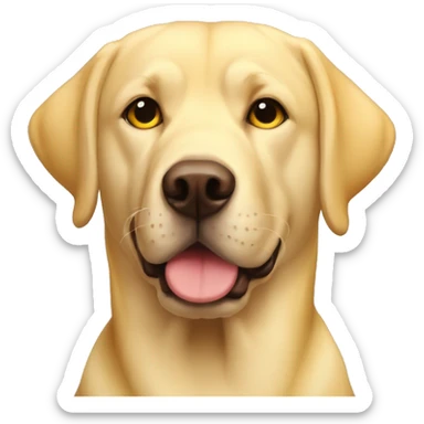 yellow lab named newman  kinda chubby  sticker