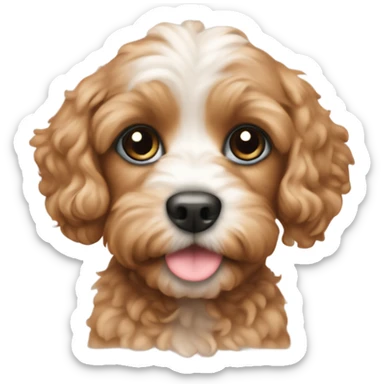 small cavapoo puppy sticker