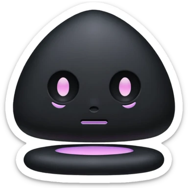 pastel goth black object sticker