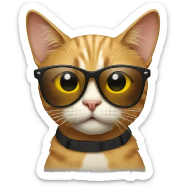 Cat with sunglasses sticker