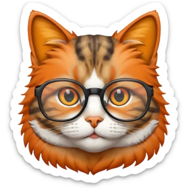 кот в очках sticker