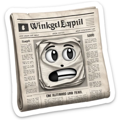 newspaper no face sticker