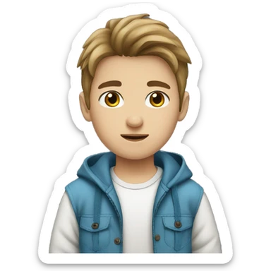 Kazakh-student-boy-blue eyes-casual clothes sticker