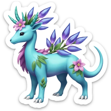 Meganium-Amaura-Suicune-fakemon (full body) sticker
