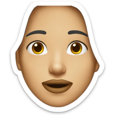 émoji mais sens bouche sticker