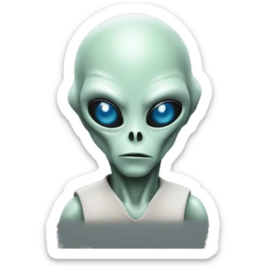 alien music listen sticker