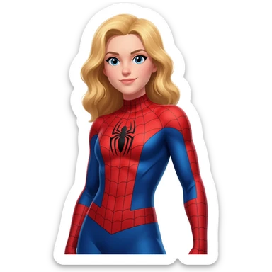 Sipiderman sarışın kadın sticker
