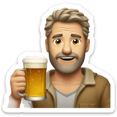 Australian dad drunk with beer sticker