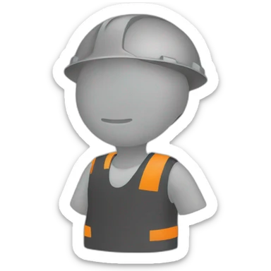 Construction site staff black sticker