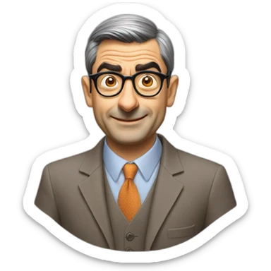 Mister Bean innovation consultant wearing glasses sticker