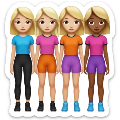 BLACKPINK 4 girls, hair colors: 1 blonde, 2 black, 1 brown sticker