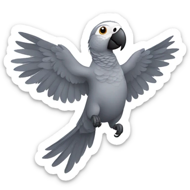 africa grey parrot dancing sticker