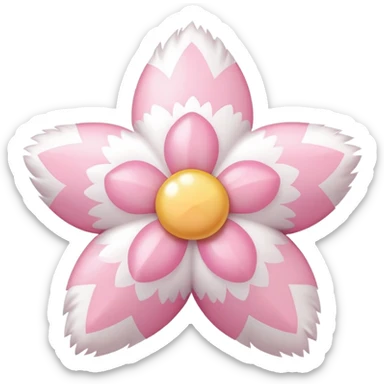Cute Pastel pink and white Cherry Blossom Sakura Starburst Star sticker