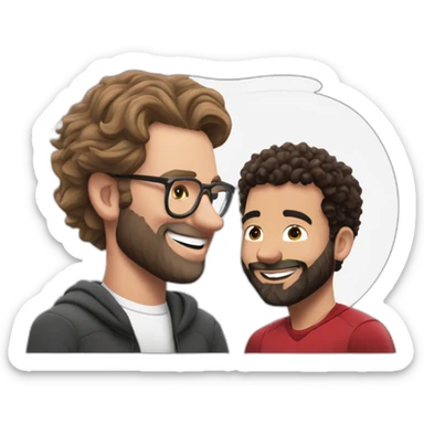 Jurgen klopp hugging male Pregnant mo Salah sticker
