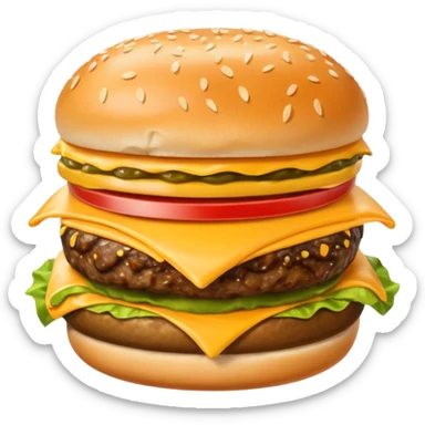 cheeseburger in pocket  sticker