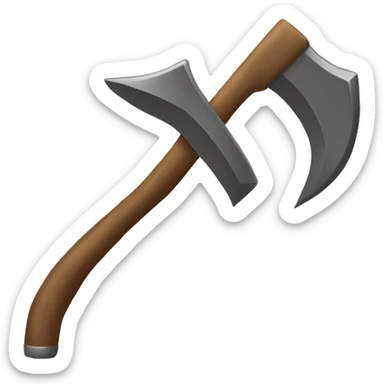 a bronze pickaxe for mining rocks sticker