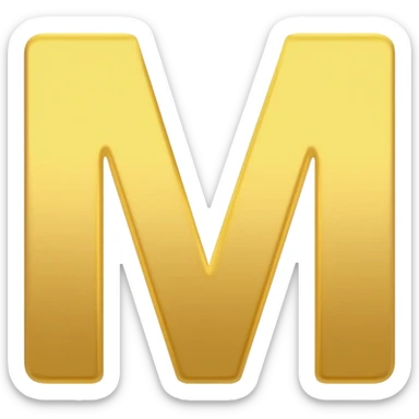golden M letter for discord emoji sticker
