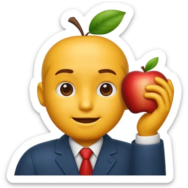 animated emoji having man apple style sticker