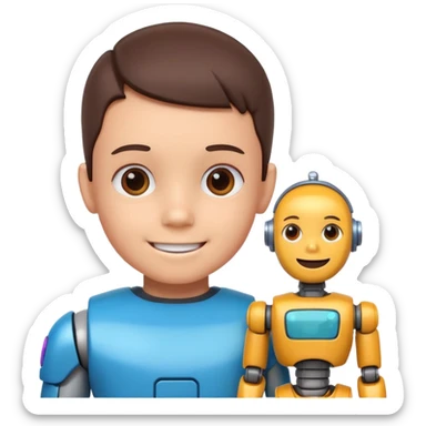the kid play toy robot sticker