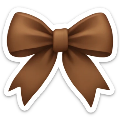 Brown bow sticker