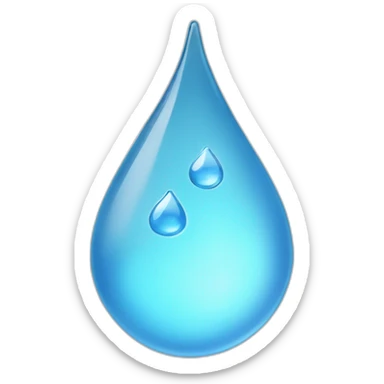 drop of water with percentage simbol inside sticker