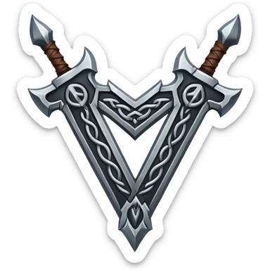 death metal nordic rune emblem sticker