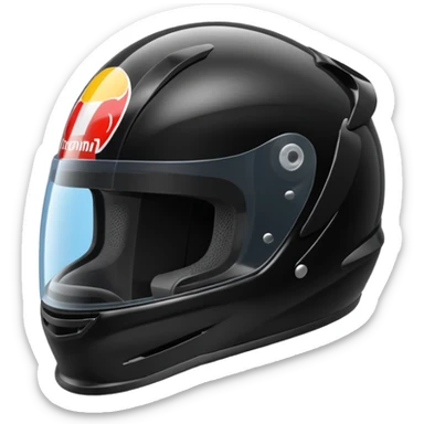 Formula 1 helmet black color sticker