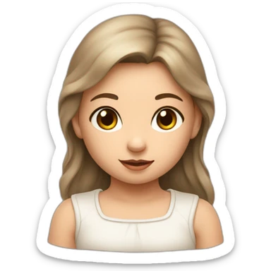 Bébé chauve fille couleur de peat sticker