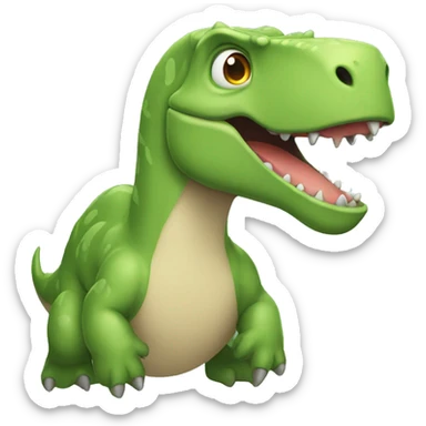 dibujo dinosaurio feliz sticker