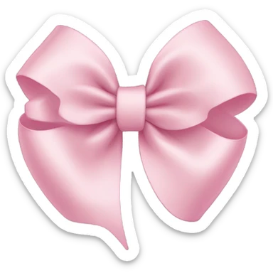 light pink ribbon bow sticker