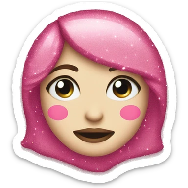 Female sign pink sparkles sticker