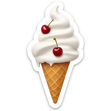 Ice cream with cherry on top  sticker