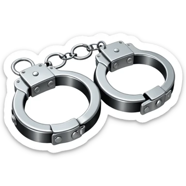 Handcuffs – shiny metal cuffs bdsm style sticker