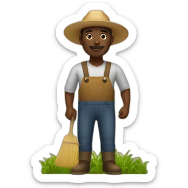 black people farmer sticker