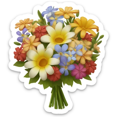 A unique flower bouquet  sticker