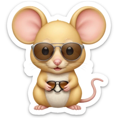 yellow haired mice with sunglasess sticker