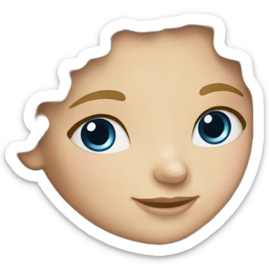 caucasian curly blonde blue eyed woman with her two daughters sticker