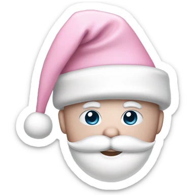 light pink santa hat sticker