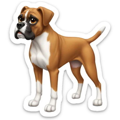 Boxer dog sticker