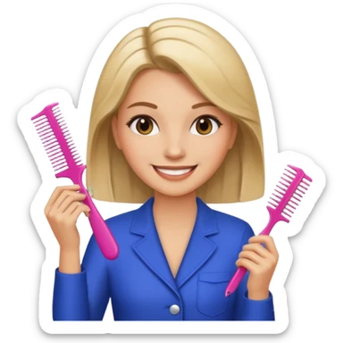 Salon owner a girl sticker