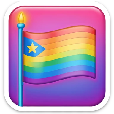 LGBTQ+ Flag cyberpunk sticker