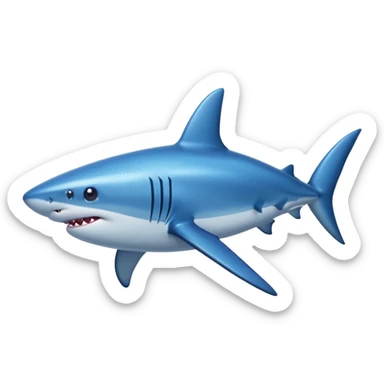 glitter azul-marinho tubarão sticker