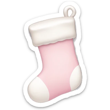  light pink Christmas stocking sticker